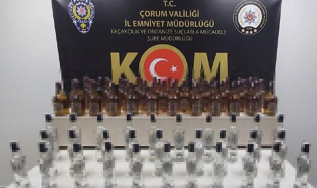 Otobüste 80 şişe kaçak içki ele geçirildi
