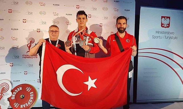 Pamukkaleli halterci Avrupa üçüncüsü oldu