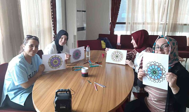 Sincanlı kadınlar mandala ile stres atıyor