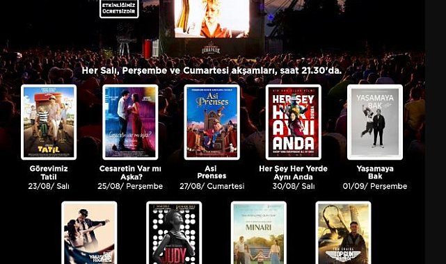 Sinemaseverler açık havada ağırlanacak