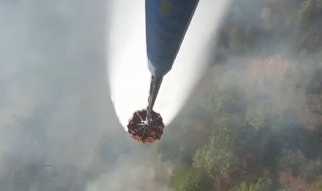 11 helikopter, 9 uçak alevlere müdahale ediyor