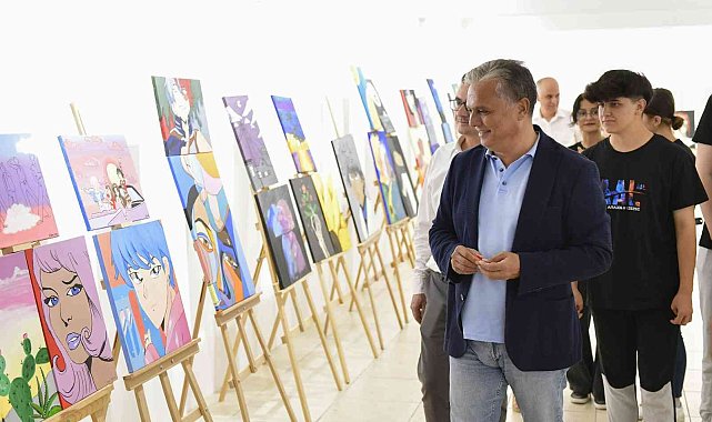 Aksulu öğrenciler Muratpaşa'da sergi açtı