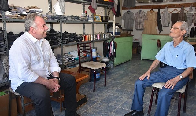 Başkan Öndeş, "İlin Ahisi" seçilen Terzi İsmail Gülcan'ı ziyaret etti