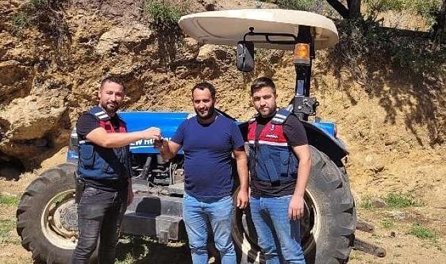 Bodrum'dan çalınan traktör Denizli'de bulundu