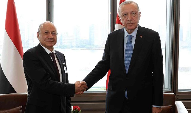 Cumhurbaşkanı Erdoğan, Yemen Cumhurbaşkanlığı Liderlik Konseyi Başkanı el-Alimi ile görüştü