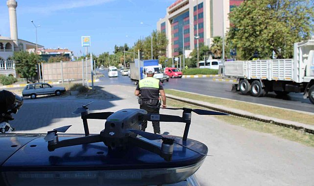 Drone destekli denetimlerde 1 saatte 31 araç cezadan kaçamadı