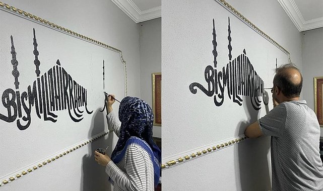Gönüllü çift, Kur'an kursunu elleriyle güzelleştirdi