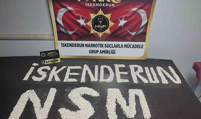 Hatay'da 9 bin 500 adet captagon hap ele geçirildi
