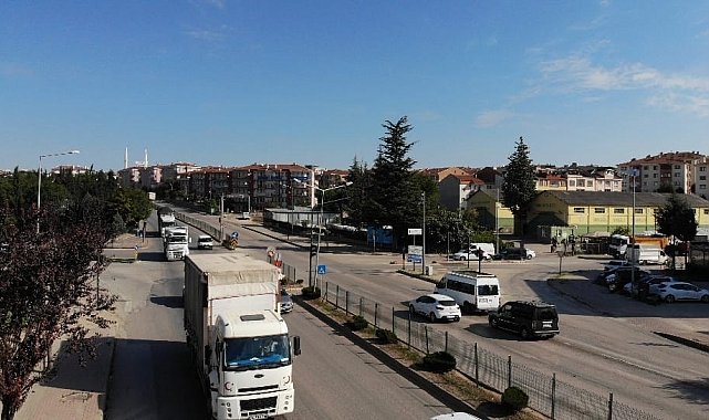İnegöl'de dron ile trafik denetimi