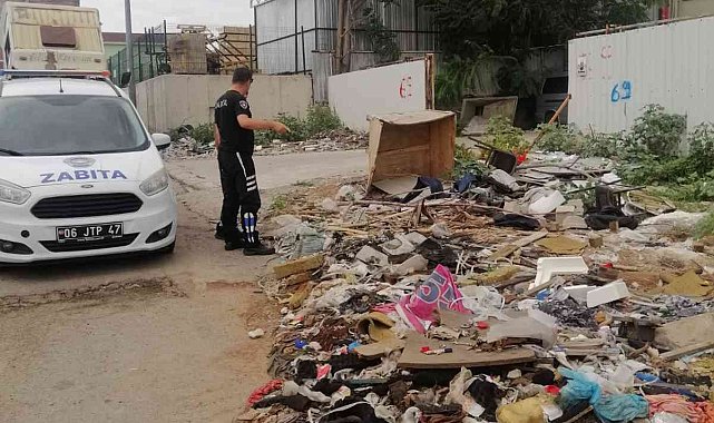 Kahramankazan Belediyesi zabıtası, çevre kirliliğine fırsat vermiyor