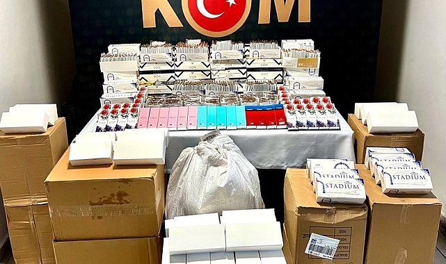 Karabük'te makaron ve kaçak tütün operasyonu