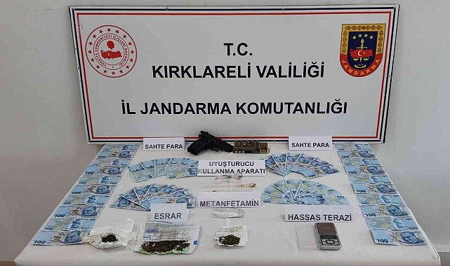 Kırklareli'nde sahte para ve uyuşturucu operasyonu