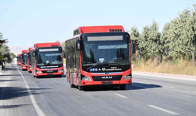 Konya Büyükşehir'in toplu ulaşım filosu yeni araçlarla güçleniyor