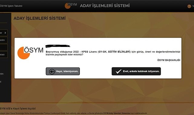 ÖSYM, 26 soruluk anketle KPSS adaylarının görüş, öneri ve değerlendirmesini aldı