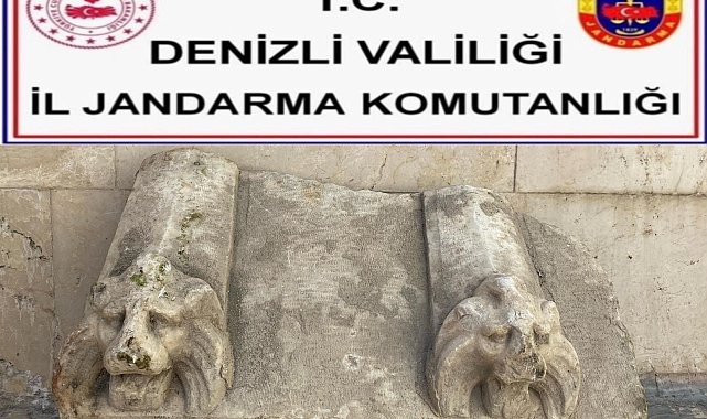 Roma dönemine ait mezar taşını satamadan yakalandı