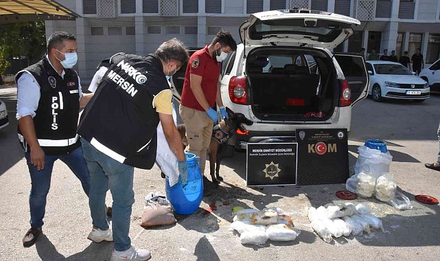 Salça ve peynir bidonları arasındaki uyuşturucuyu narkotik köpeği buldu