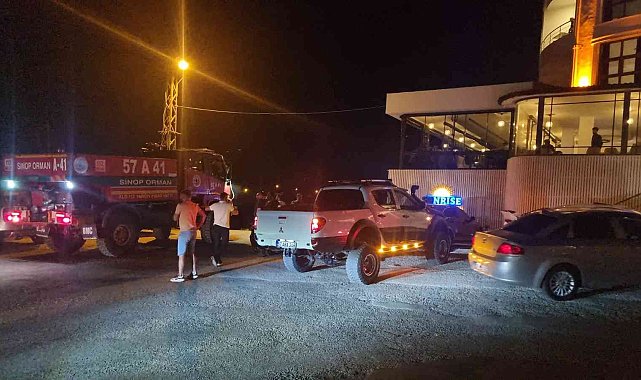 Sinop'ta çamlık alanda çıkan yangın korkuttu