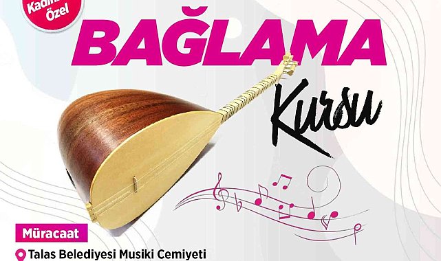 Talas'ta kadınlara özel bağlama kursu