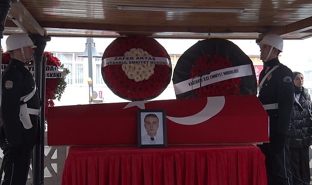 Eyüpsultan'da kazada hayatını kaybeden polis memuru son yolculuğuna uğurlandı