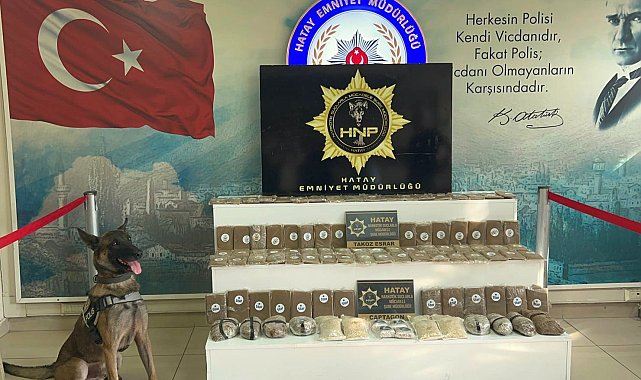 Hatay'da 19 bin 740 uyuşturucu hap ve 17 kilo 770 gram esrar ele geçirildi