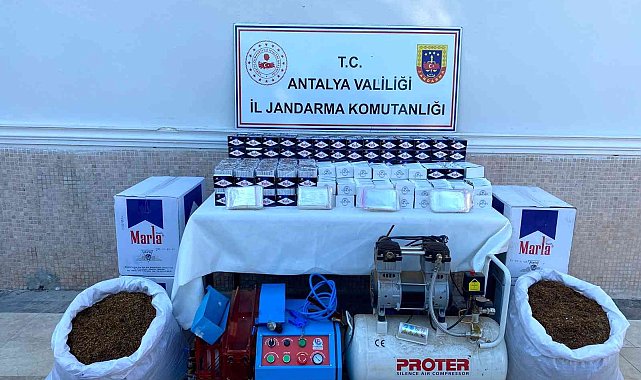 Antalya'da jandarmadan kaçak tütün operasyonu