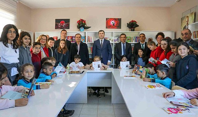 Asarcık İlkokulu kütüphanesine kavuştu