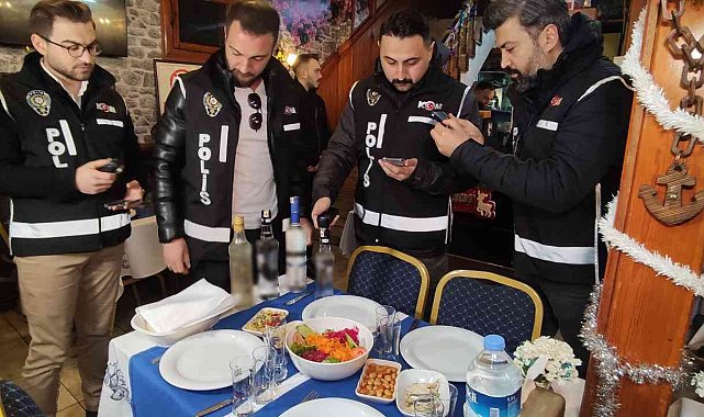 Bursa'da yılbaşı akşamı kaçak içki denetimi