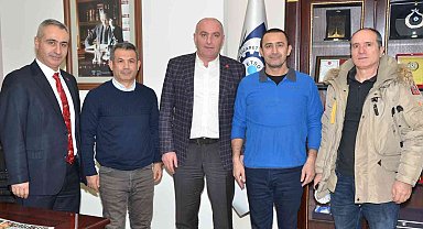 2023 ISF kış oyunları heyetinden ETSO'ya ziyaret