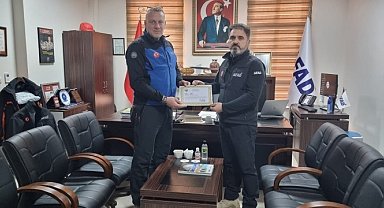 AFAD personellerine Vali Dr. Kızılkay 'Teşekkür Belgesi' gönderdi