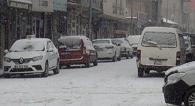 Ahlat'ta beklenen kar yağışı başladı