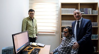 AİÇÜ'de görme yetersizliği olan öğrenciler için sesli kütüphane oluşturuldu