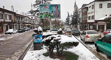 Antalya'nın Elmalı ilçesinde kar sevinci