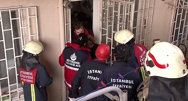 Avcılar'da mahsur kalan yaşlı iki hasta yaşlıyı itfaiye kurtardı