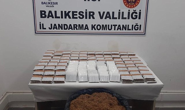 Ayvalık'ta jandarma kaçak tütün operasyonu