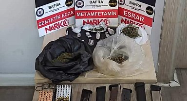 Bafra'da uyuşturucu ve silah ele geçirildi