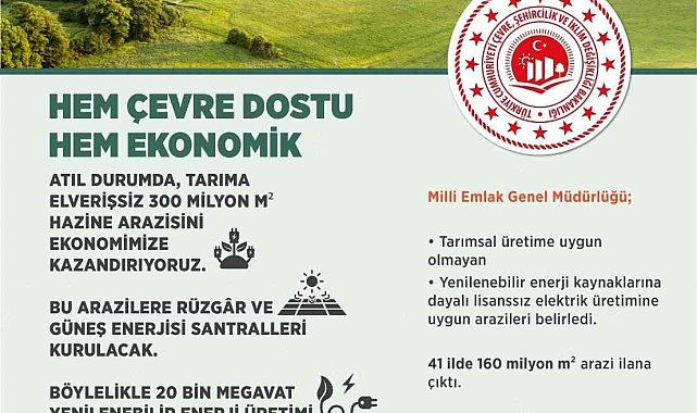 Bakan Kurum: "Atıl durumda, tarıma elverişsiz 300 milyon metrekare hazine arazisini ekonomimize kazandırıyoruz"