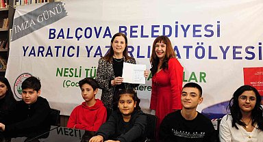 Balçova'nın minik yazarlarına ait ilk kitabın basımı yapıldı