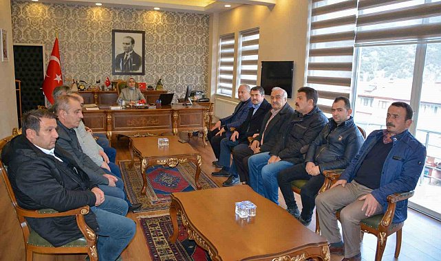 Başkan Çaylı ve MHP teşkilatından Kaymakam Güneş'e hayırlı olsun ziyareti