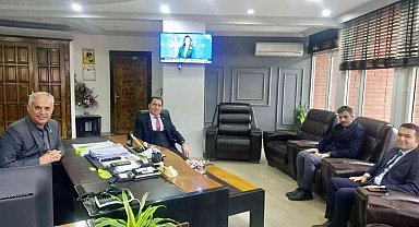 Başkan Yaman'ı makamında ziyaret ettiler