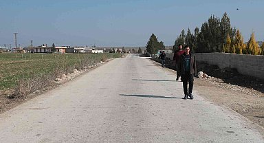 Beton yol hizmete açıldı