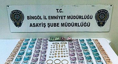 Bingöl'de 200 bin lira değerinde altın ve para çalan hırsız tutuklandı