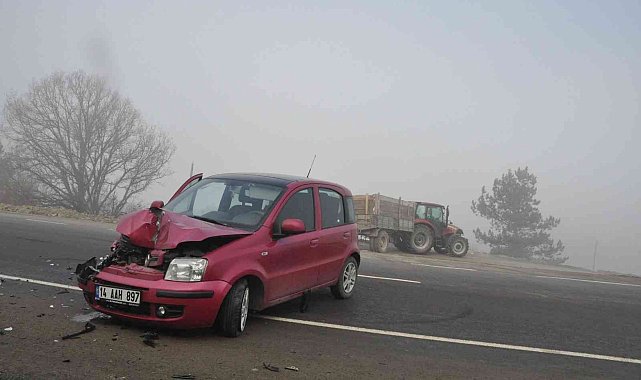 Bolu'da sis kazayı beraberinde getirdi: 2 yaralı