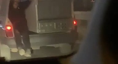 Bursa'da tehlikeli taşımacılık kameralarda