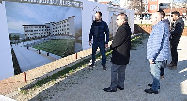 Çan Anadolu Lisesi inşaatı incelendi