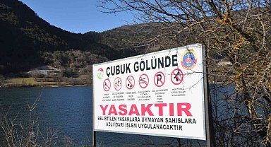 Çubuk Gölü'nde bahar havası yaşanırken göl suları azaldı