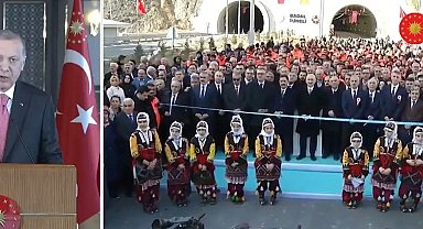 Cumhurbaşkanı Erdoğan, Badal Tüneli'nin açılışını canlı bağlantıyla yaptı