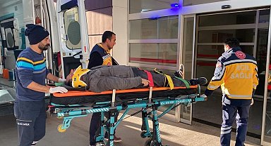Devrilen motosikletin sürücüsü yaralandı