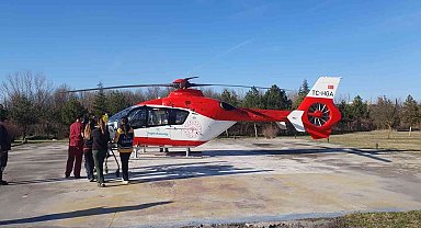 Edirne'de ambulans helikopter 6 aylık bebek için havalandı