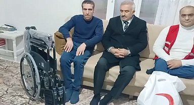 Elazığ'da yürüme engelli vatandaşın tekerlekli sandalye talebi karşılandı