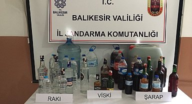 Erdek'te sahte ve kaçak içki operasyonu